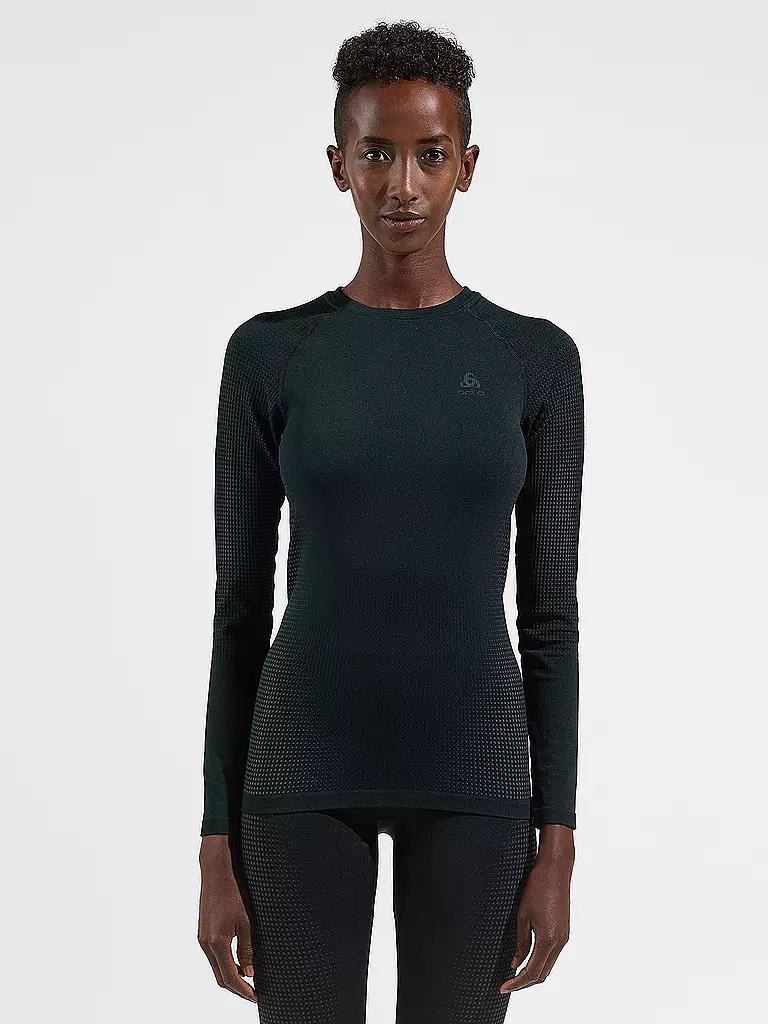 ODLO | Damen Funktionsshirt WARM ECO Baselayer | schwarz