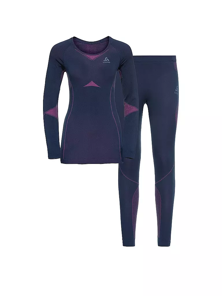 ODLO | Damen Funktionswäsche WINTER SPECIALS PERFORMANCE EVOLUTION WARM Baselayer-Set | blau