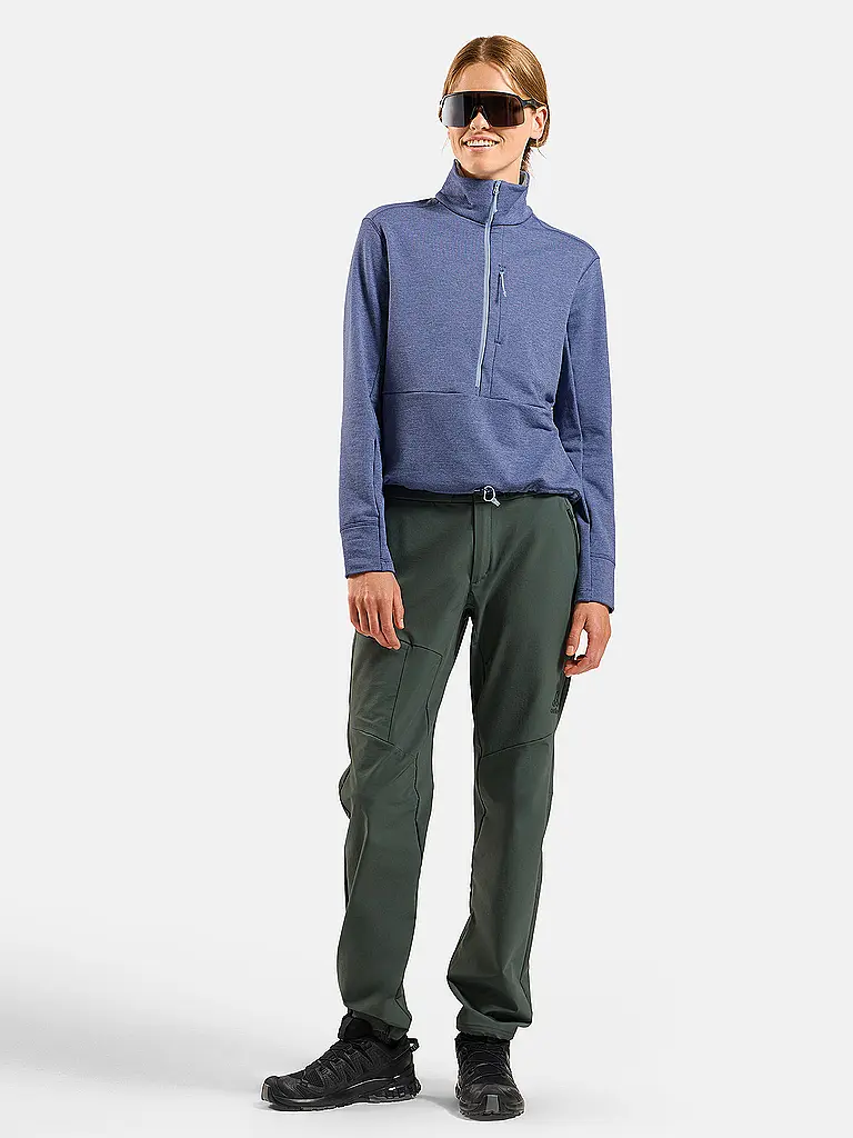ODLO | Damen Langlauf Pullover Grid Fleece | lila
