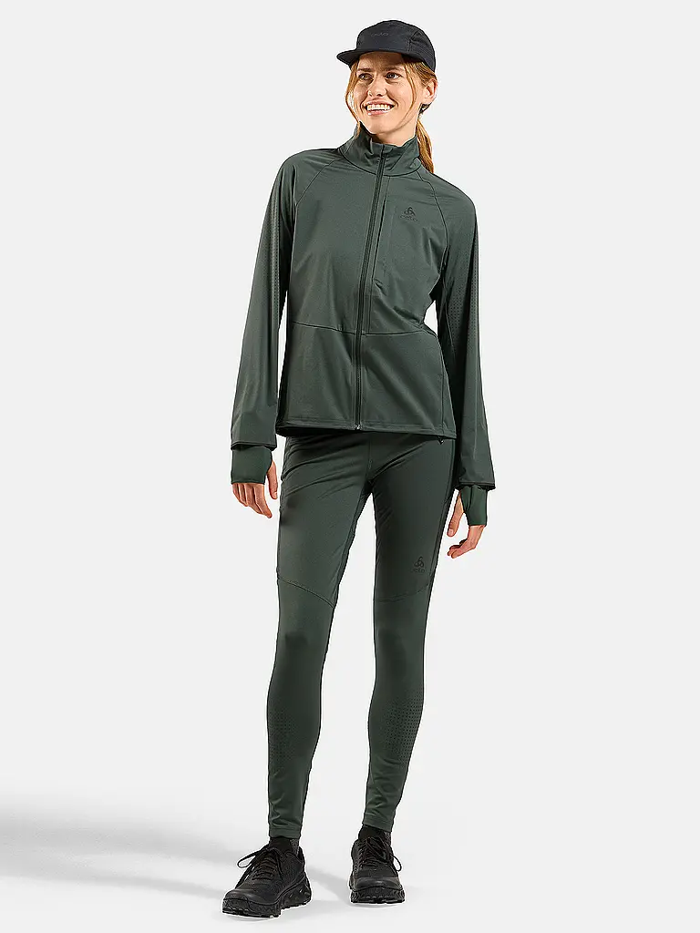 ODLO | Damen Laufjacke Zeroweight Pro Warm Reflective | dunkelgrün