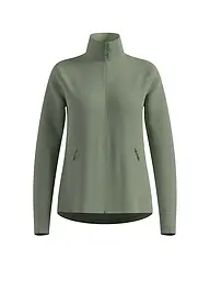 ODLO | Damen Laufshirt Zip Grid Fleece | olive