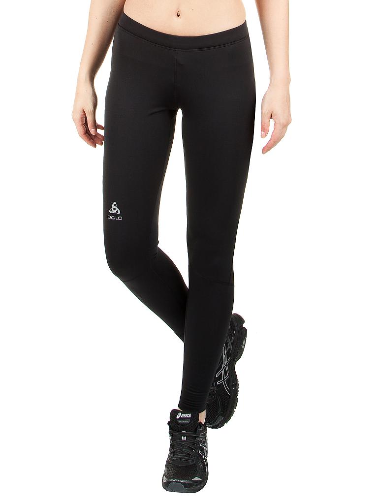 ODLO Damen Lauftight Warm Sliq schwarz