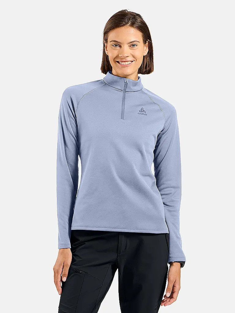 ODLO | Damen Unterzieh Zipshirt Besso Mid Layer | hellblau