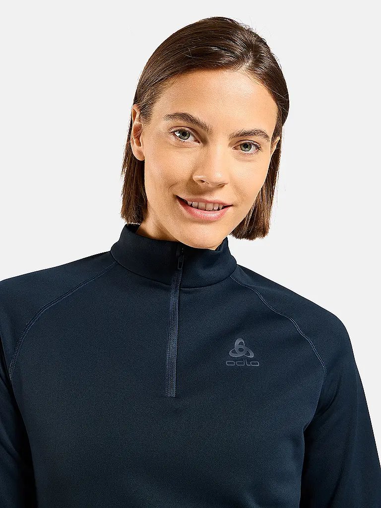 ODLO | Damen Unterzieh Zipshirt Besso Mid Layer | dunkelblau