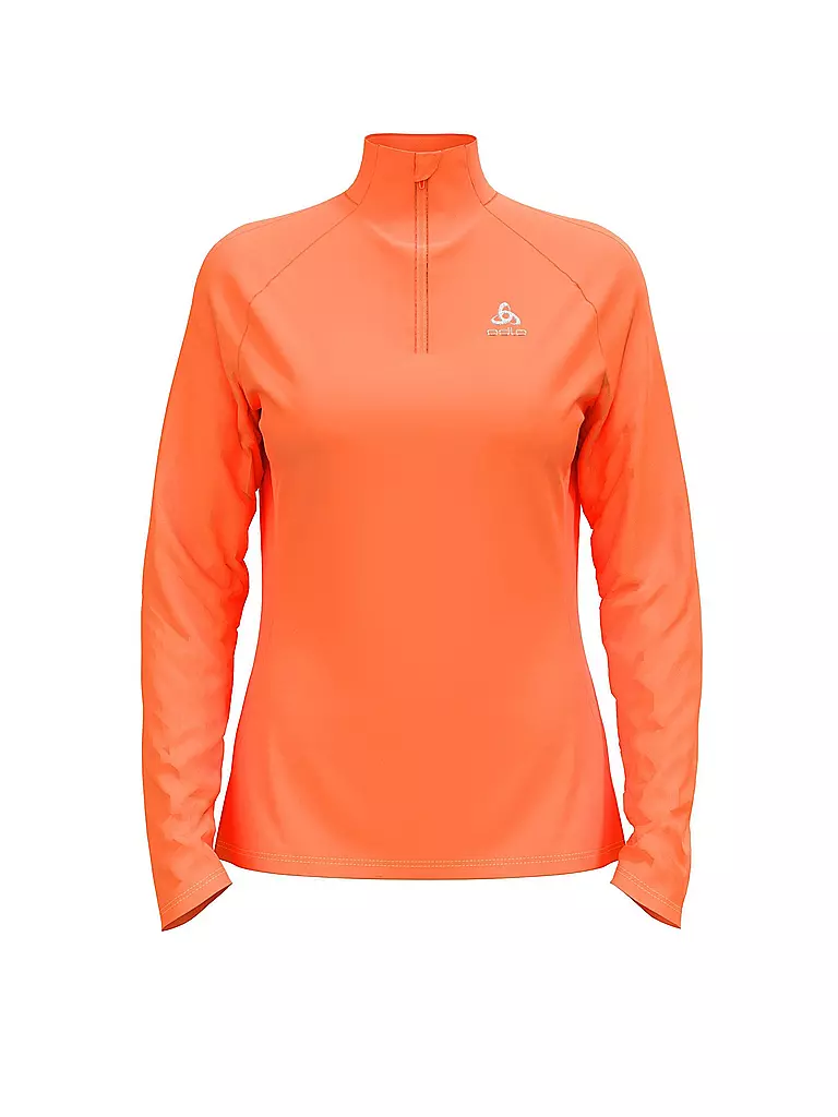 ODLO | Damen Unterzieh Zipshirt Essentials Ceramiwarm | orange