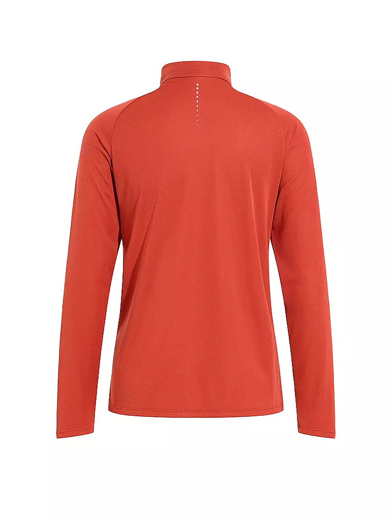 ODLO | Damen Unterzieh Zipshirt Essentials Ceramiwarm | dunkelrot