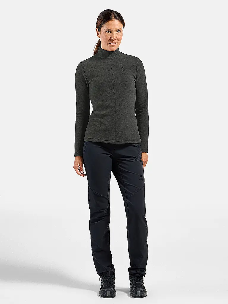 ODLO | Damen Unterzieh Zipshirt Roy | schwarz
