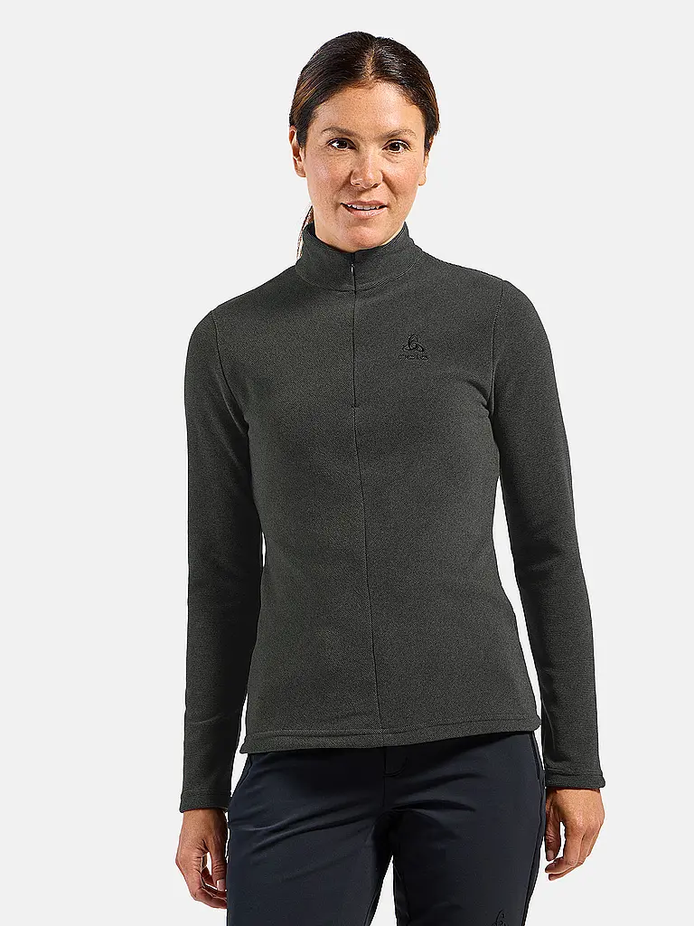ODLO | Damen Unterzieh Zipshirt Roy | schwarz