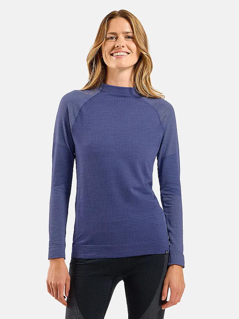 ODLO | Damen Unterziehshirt Natural Merino 260 1/2 Zip | blau