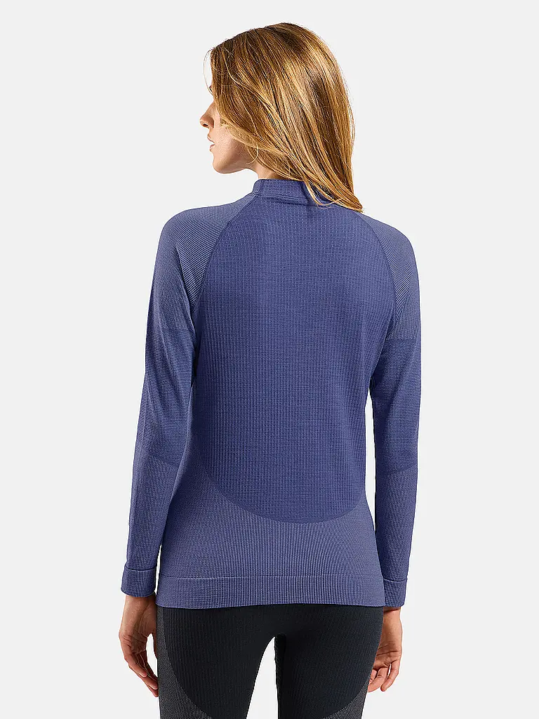 ODLO | Damen Unterziehshirt Natural Merino 260 1/2 Zip | blau