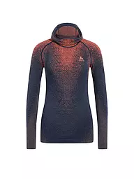 ODLO | Damen Unterziehshirt POW Blackcomb Base Layer mit Gesichtsschutz  | dunkelblau