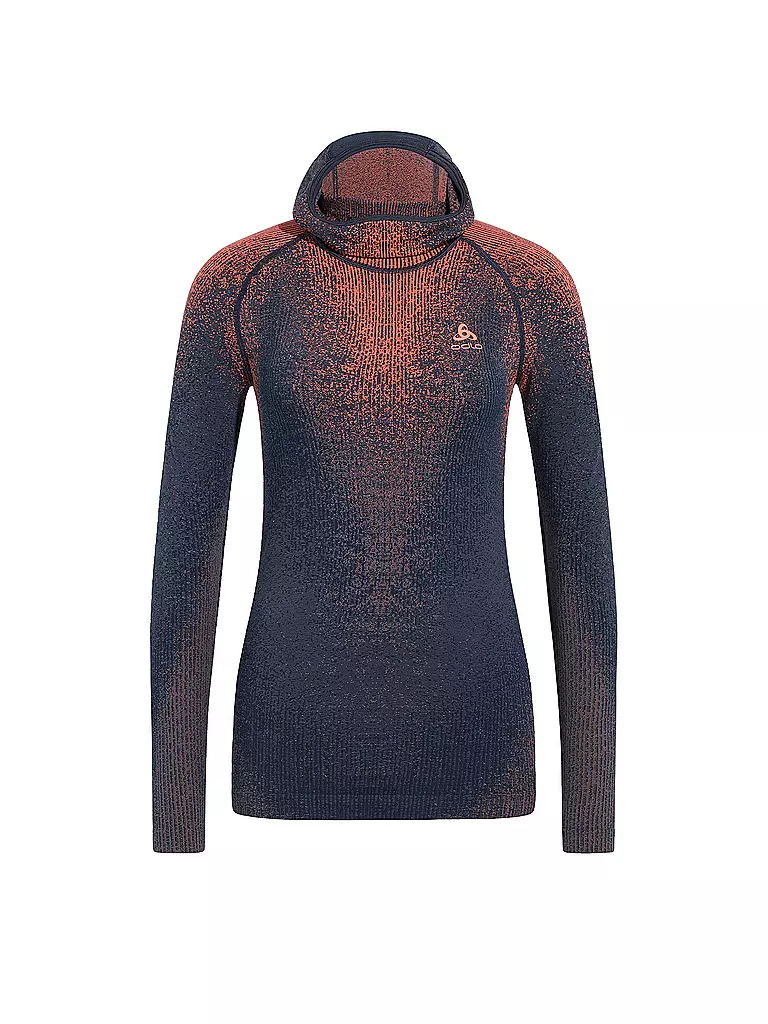 ODLO | Damen Unterziehshirt POW Blackcomb Base Layer mit Gesichtsschutz  | dunkelblau