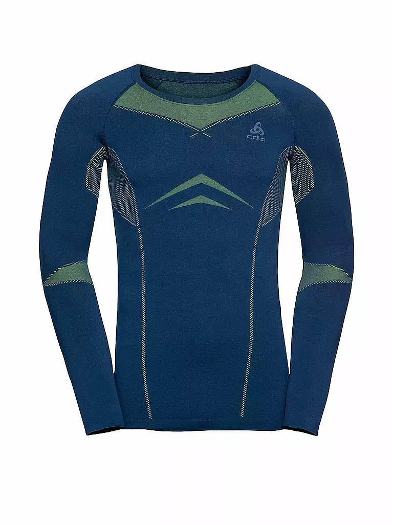 ODLO | Herren Funktionswäsche WINTER SPECIALS PERFORMANCE EVOLUTION WARM Baselayer-Set | blau