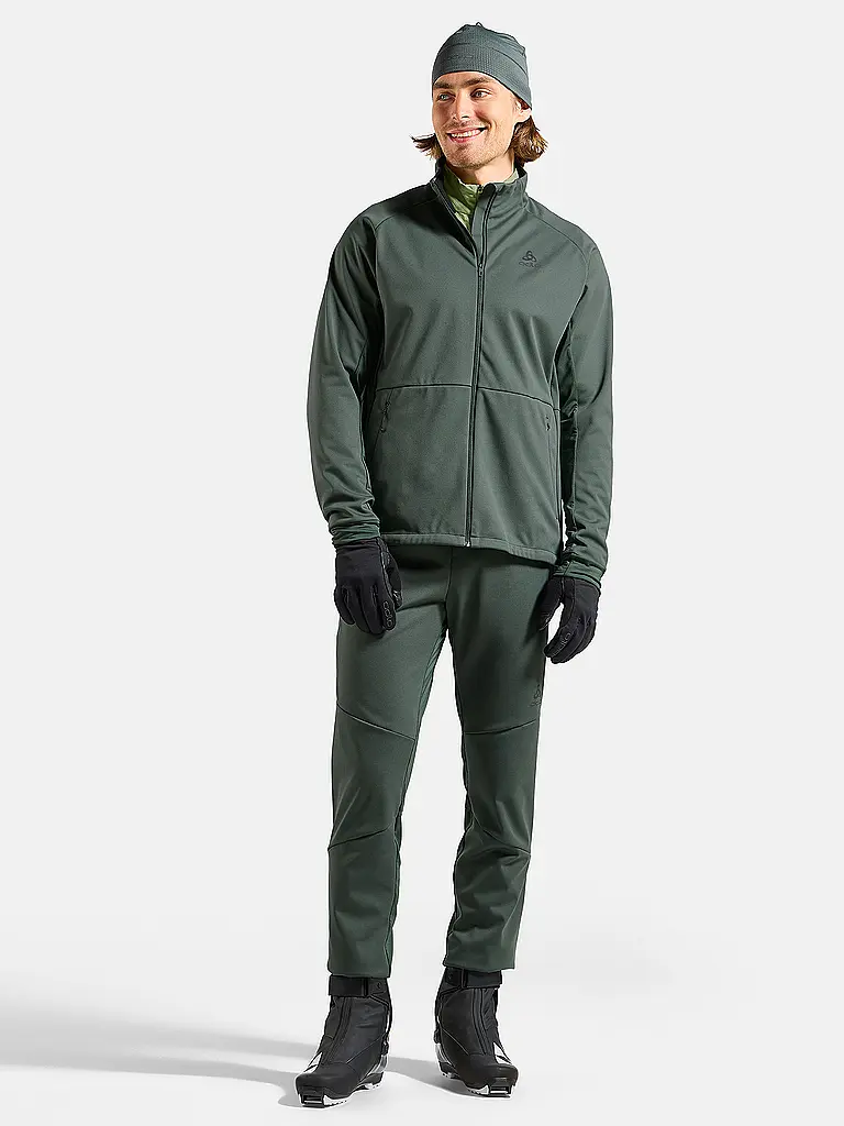 ODLO | Herren Langlaufhose Essential Warm | dunkelgrün
