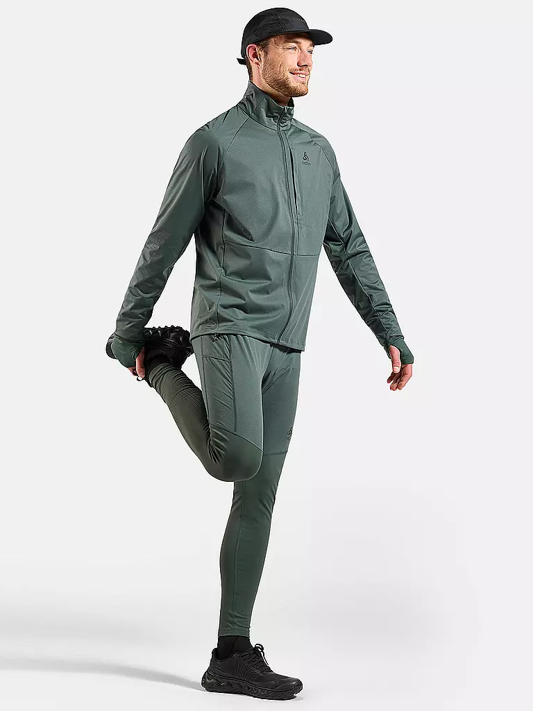ODLO | Herren Laufjacke Zeroweight Pro Warm Reflective | dunkelgrün