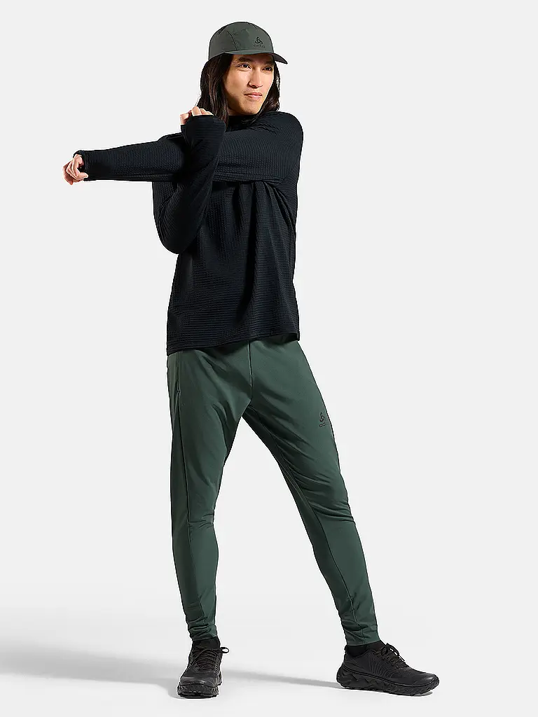 ODLO | Herren Laufshirt Essential Thermal  | schwarz