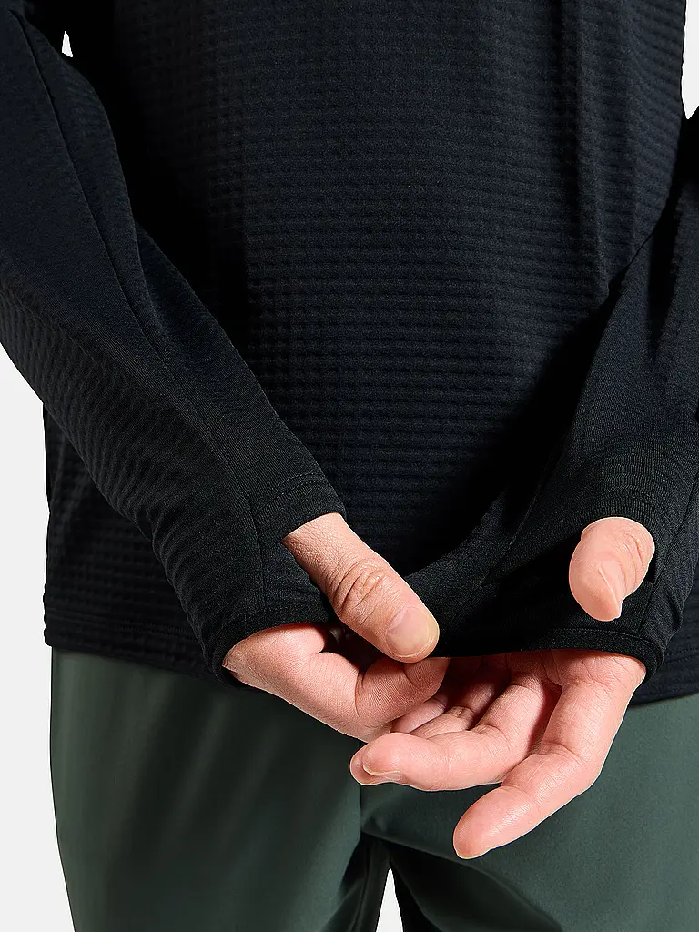 ODLO | Herren Laufshirt Essential Thermal  | schwarz