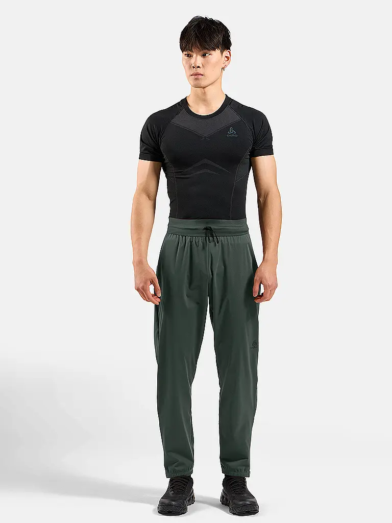 ODLO | Herren Lauftight Warm Zeroweight | dunkelgrün
