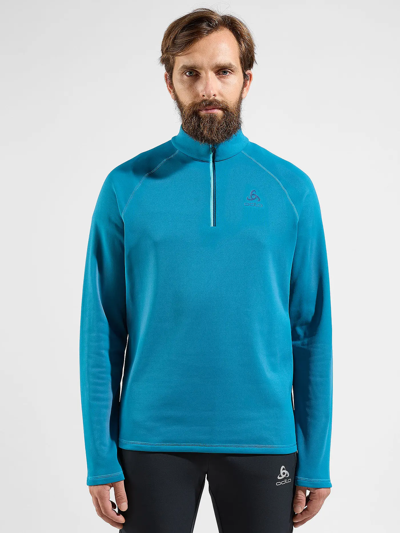 ODLO | Herren Unterzieh Zipshirt Besso Mid Layer | petrol