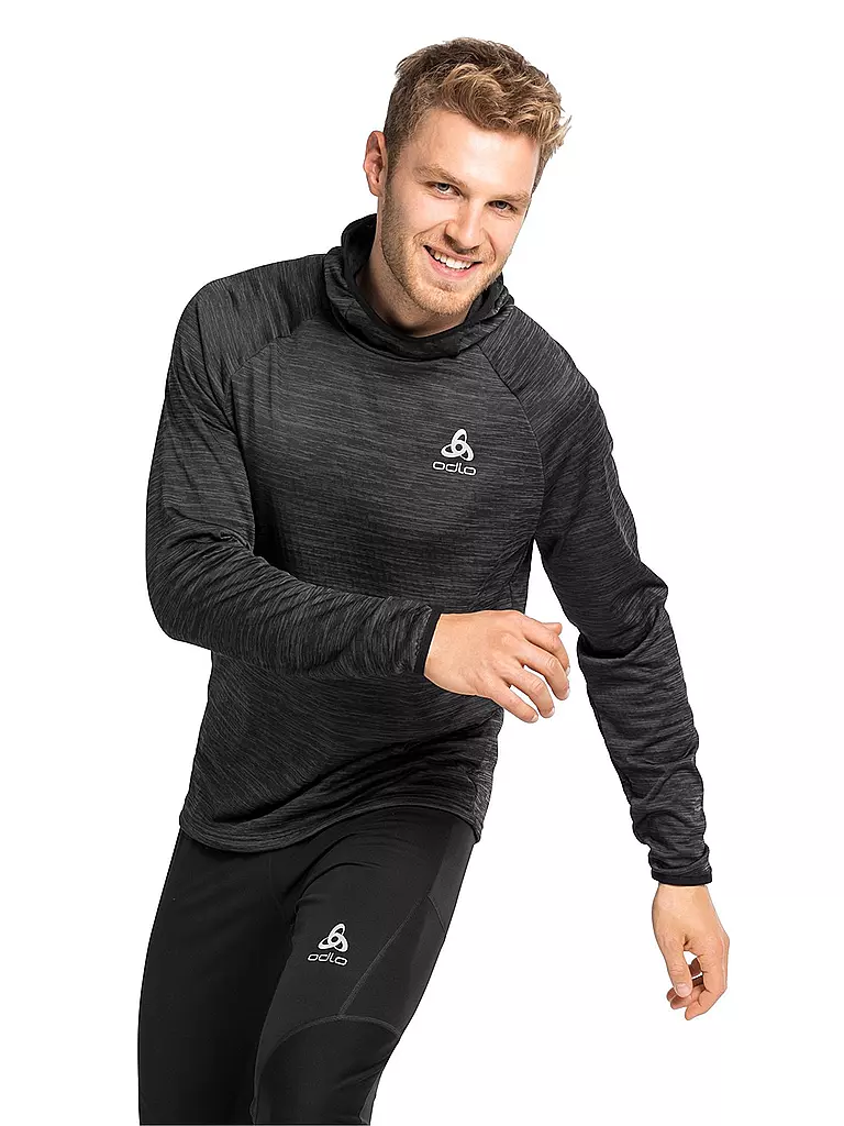 ODLO | Herren Unterziehhoodie Run Easy | schwarz