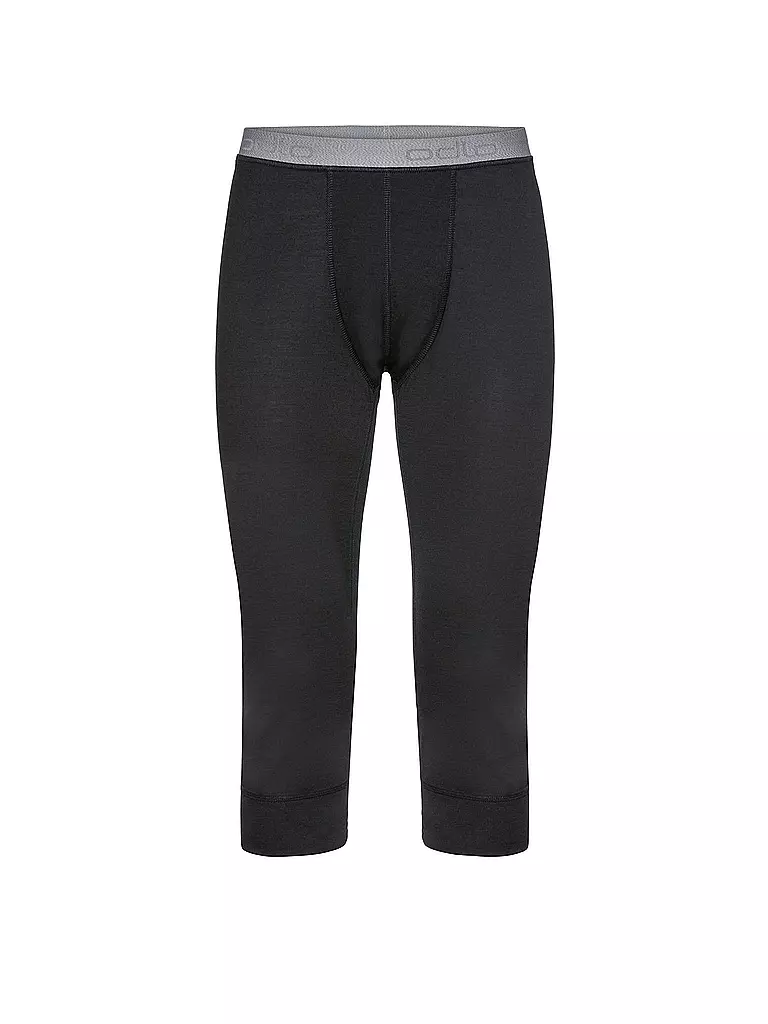 ODLO | Herren Unterziehhose Natural 100% Merino Warm 3/4  | schwarz