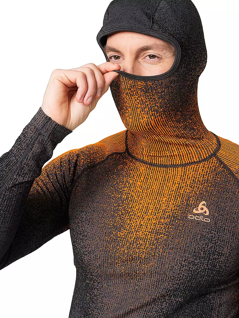 ODLO | Herren Unterziehshirt Blackcomb mit Gesichtsschutz | orange