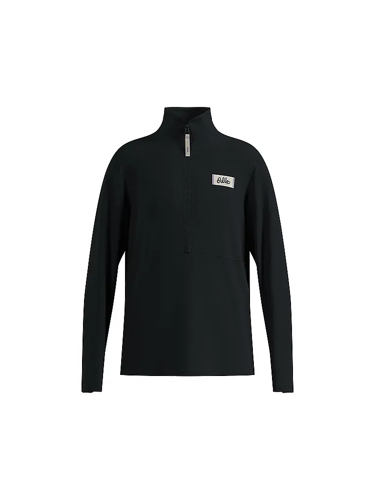 ODLO | Kinder Unterzieh Zipshirt Classic Fleece | schwarz