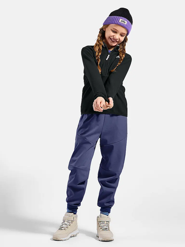 ODLO | Kinder Unterzieh Zipshirt Classic Fleece | schwarz