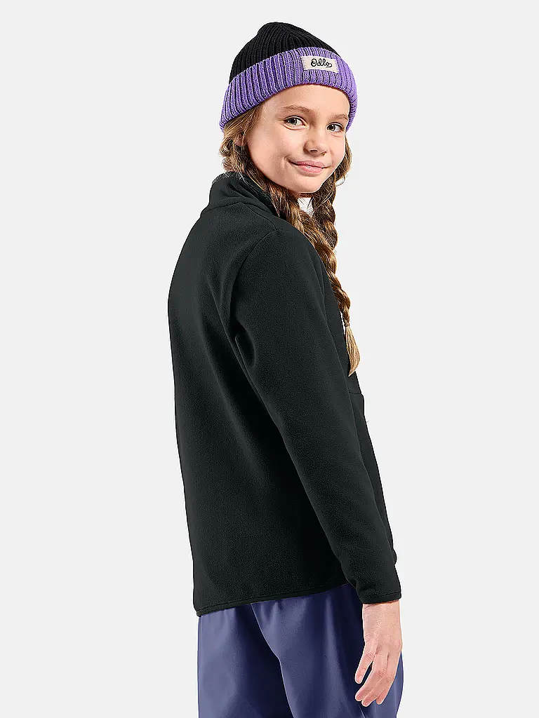 ODLO | Kinder Unterzieh Zipshirt Classic Fleece | schwarz