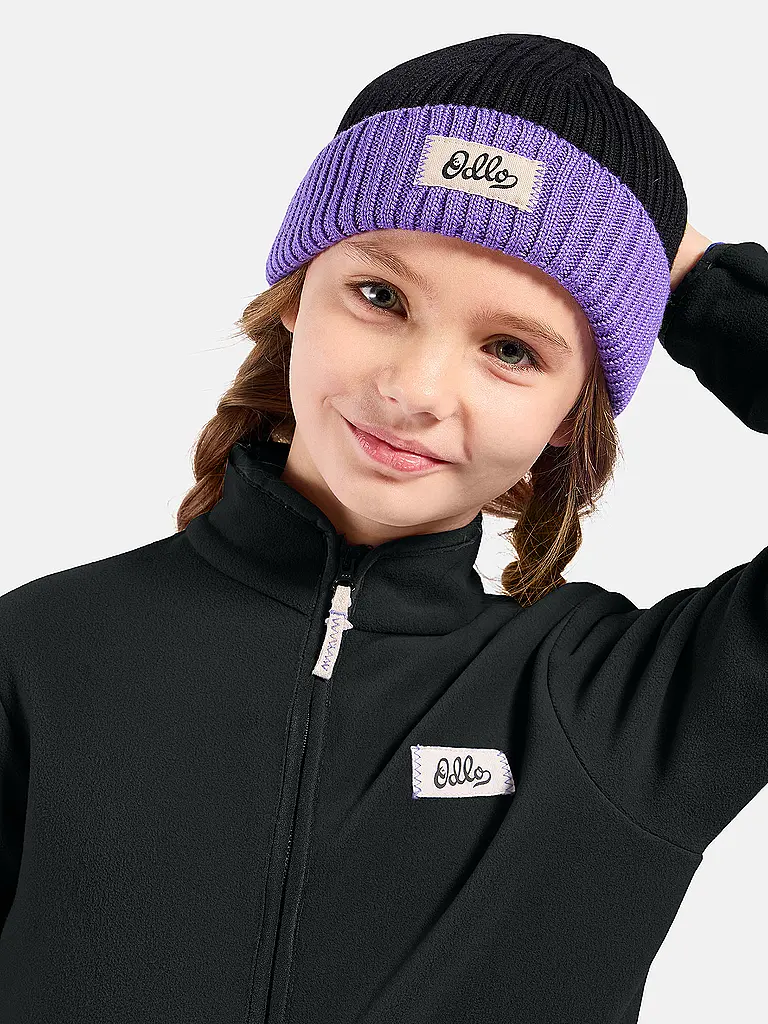 ODLO | Kinder Unterzieh Zipshirt Classic Fleece | schwarz