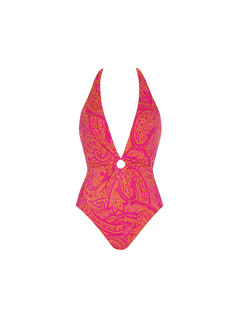 Olympia Badeanzug Tiefer V-Ausschnitt Tiefer Rücken Pink