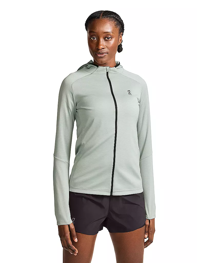 ON |  Damen Fleecejacke Climate Hoodie  | Hellblau