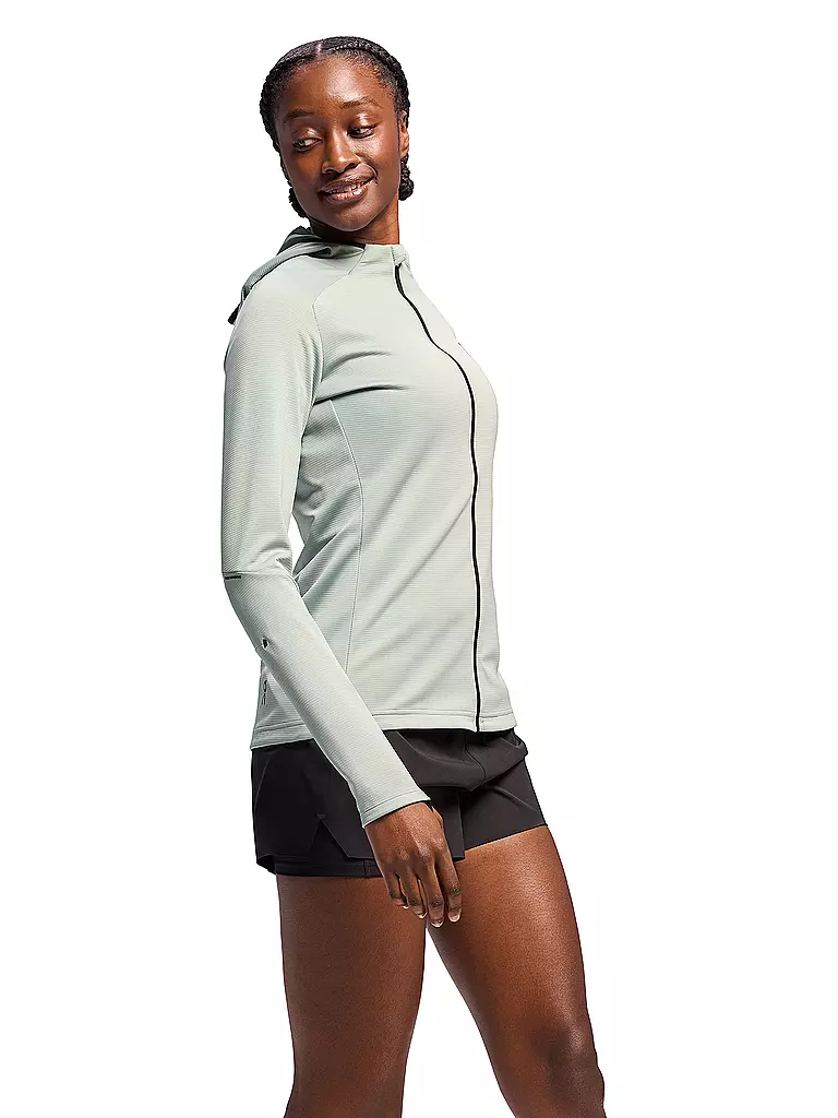 ON |  Damen Fleecejacke Climate Hoodie  | Hellblau