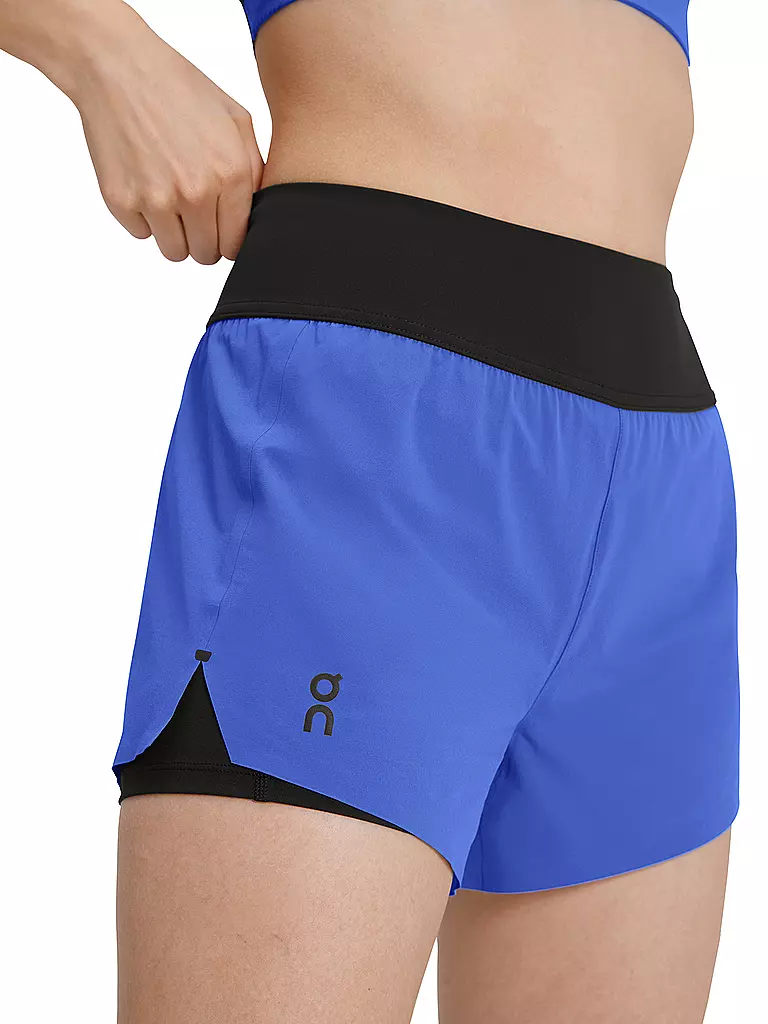 ON | Damen 2in1 Laufshort Running | blau