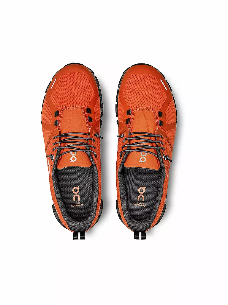 ON | Damen Freizeitschuhe Cloud 5 Waterproof FLAME ECLIPSE | orange