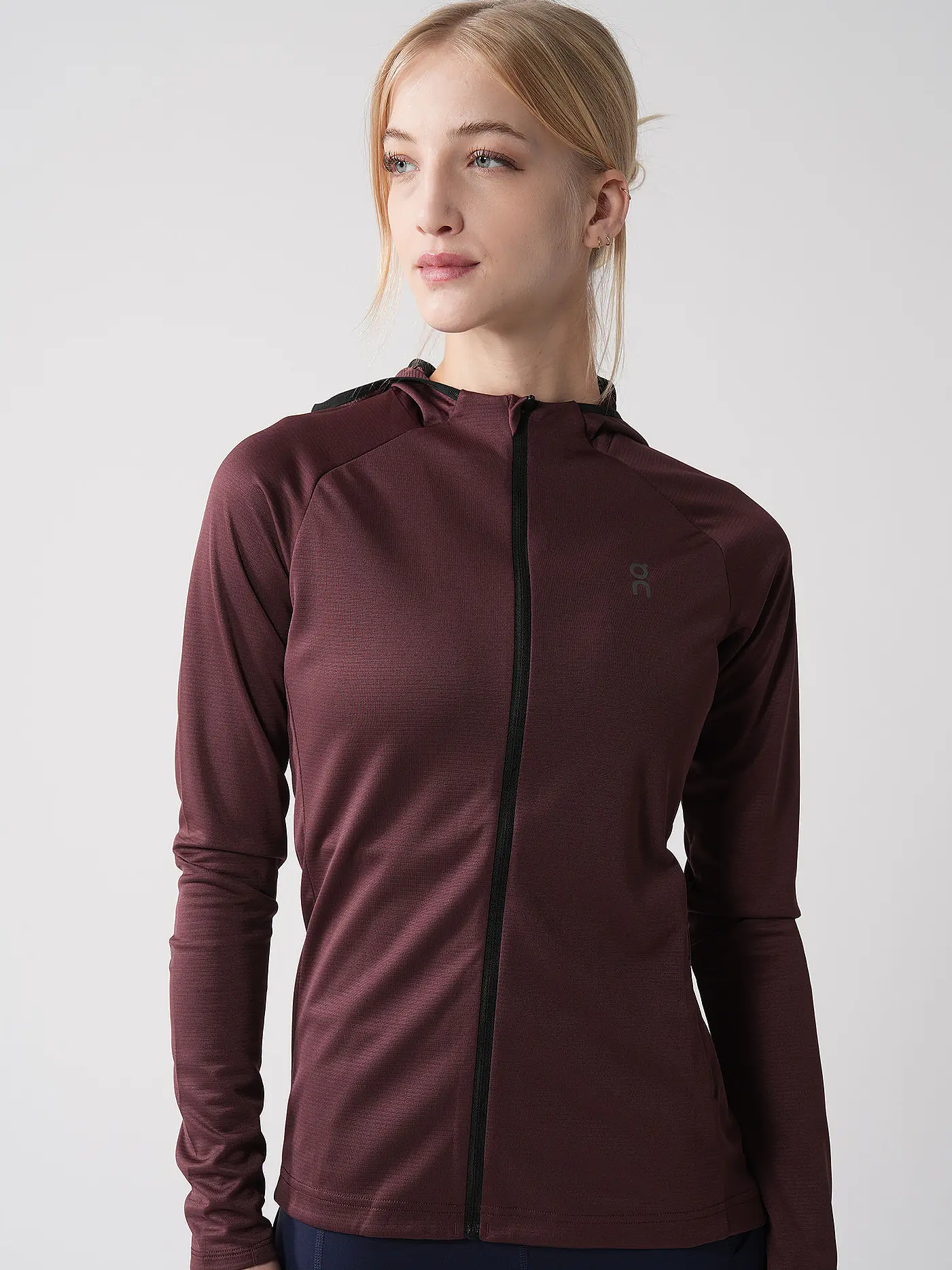 ON | Damen Laufjacke Climate Hoodie | beere