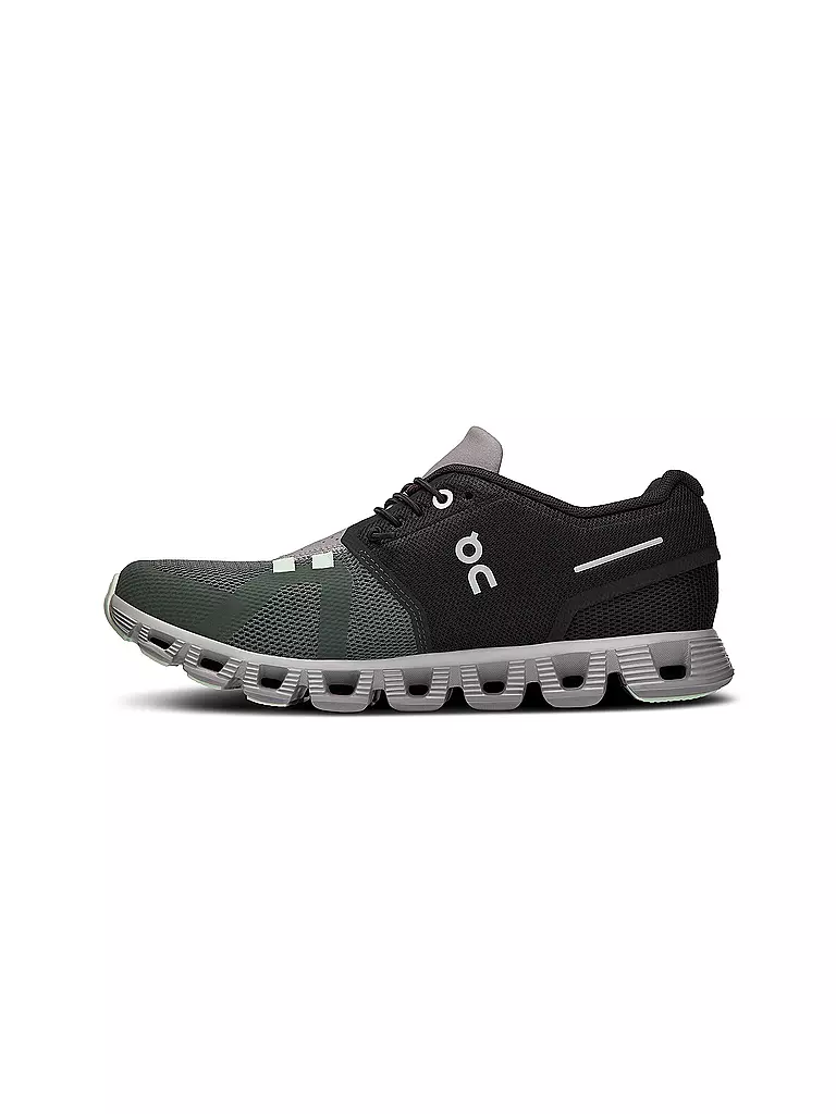 ON | Damen Laufschuhe Cloud 5 BLACK LEAD | grau