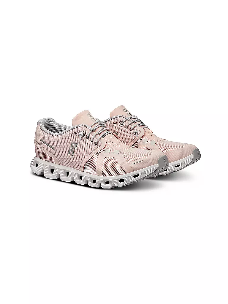 ON | Damen Laufschuhe Cloud 5 SHELL WHITE | rosa