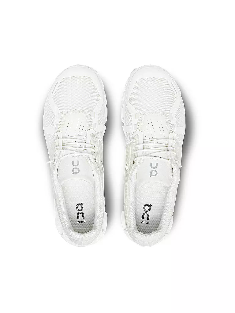 ON | Damen Laufschuhe Cloud 5 UNDYED WHITE | weiss