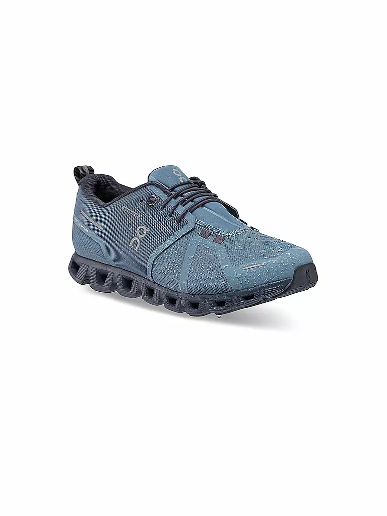 ON | Damen Laufschuhe Cloud 5 Waterproof METAL NAVY | blau