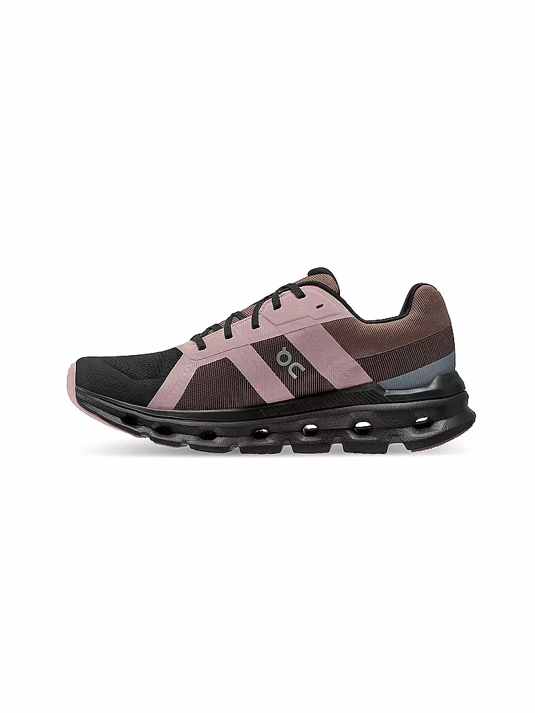 ON | Damen Laufschuhe Cloudrunner Waterproof BLACK GRAPE | lila