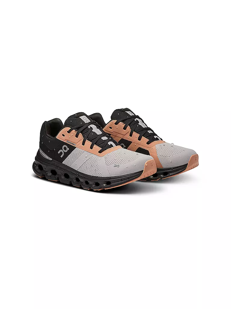 ON | Damen Laufschuhe Cloudrunner Waterproof FADE BLACK | lila