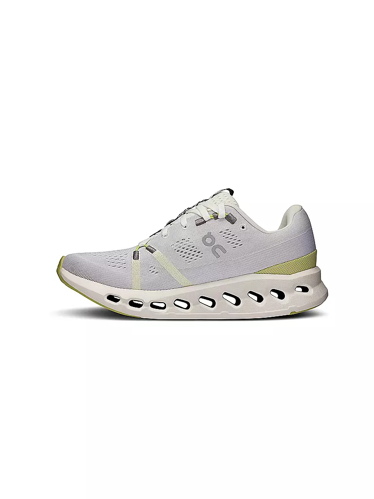 ON | Damen Laufschuhe Cloudsurfer WHITE SAND | hellblau