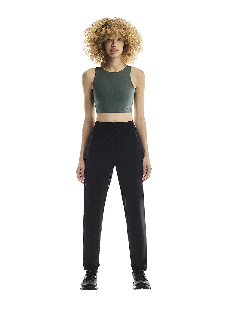 ON | Damen Laufshirt Core 2in1 Crop | olive