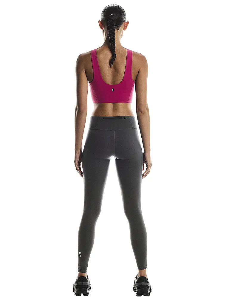 ON | Damen Laufshirt Core 2in1 Crop | dunkelrot
