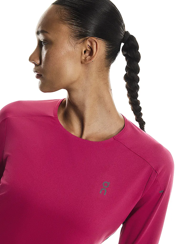 ON | Damen Laufshirt Performance Long-T | dunkelrot