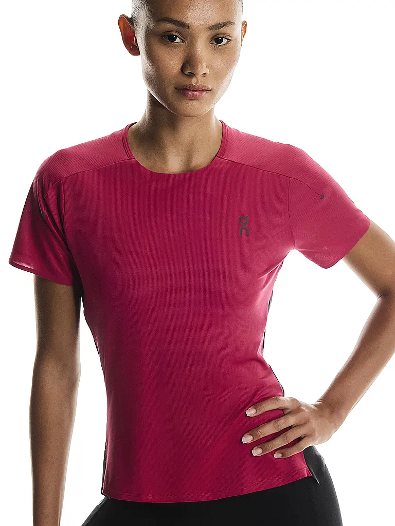 ON | Damen Laufshirt Performance-T | dunkelrot
