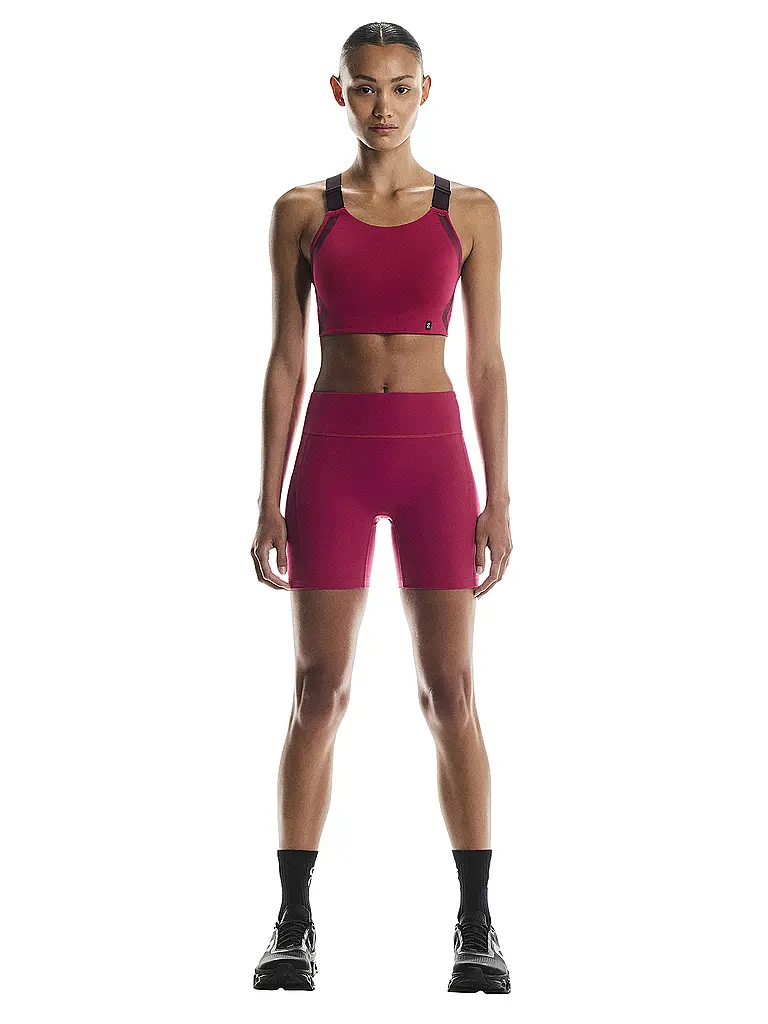 ON | Damen Laufshort Performance | dunkelrot