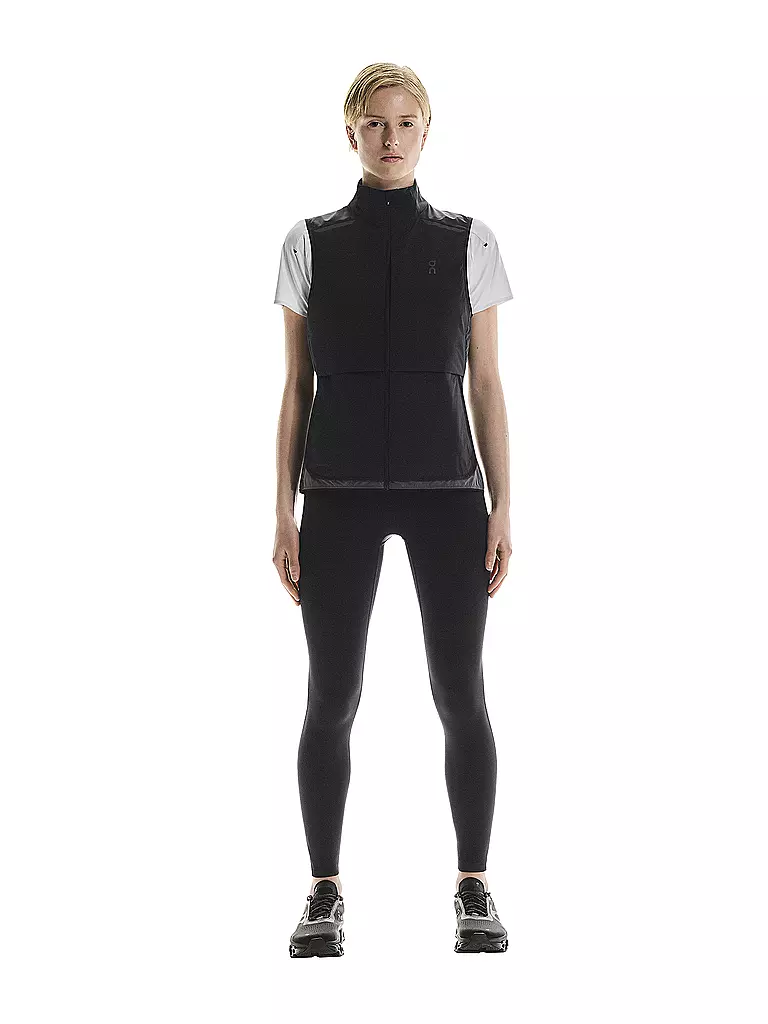 ON | Damen Laufweste Weather Vest | schwarz