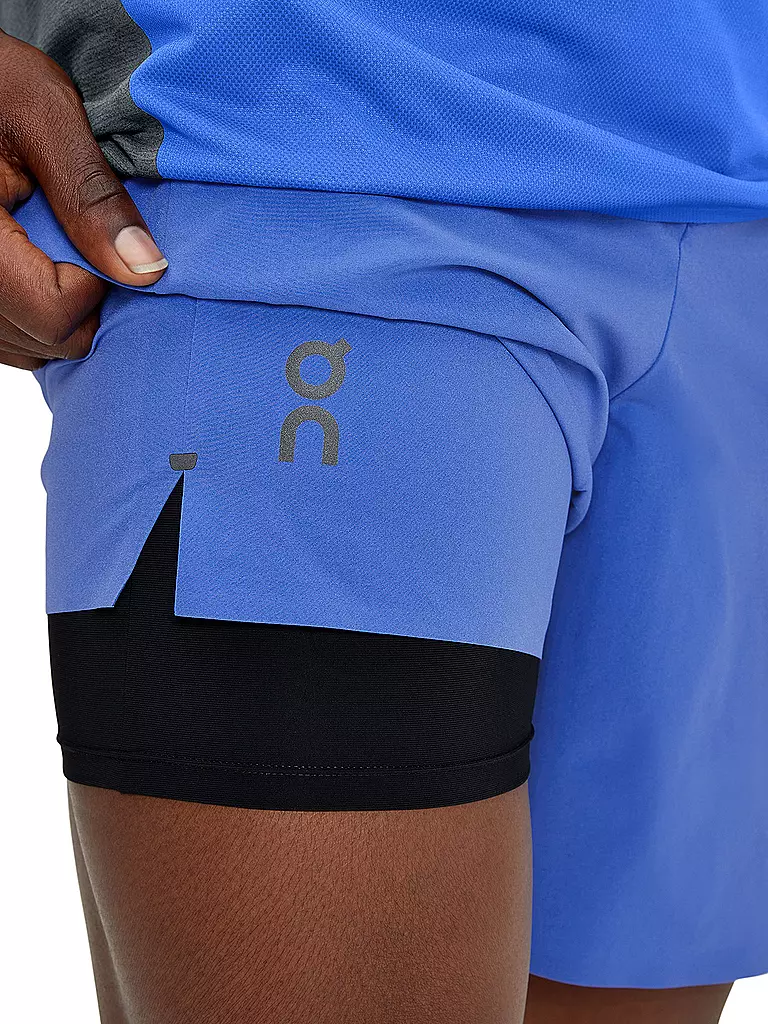 ON | Herren 2in1 Laufshort Hybrid | blau